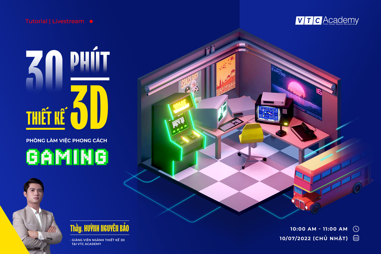 [TUTORIAL] Dựng hình 3D | 30 phút thiết kế 3D phòng làm việc theo phong cách Gaming