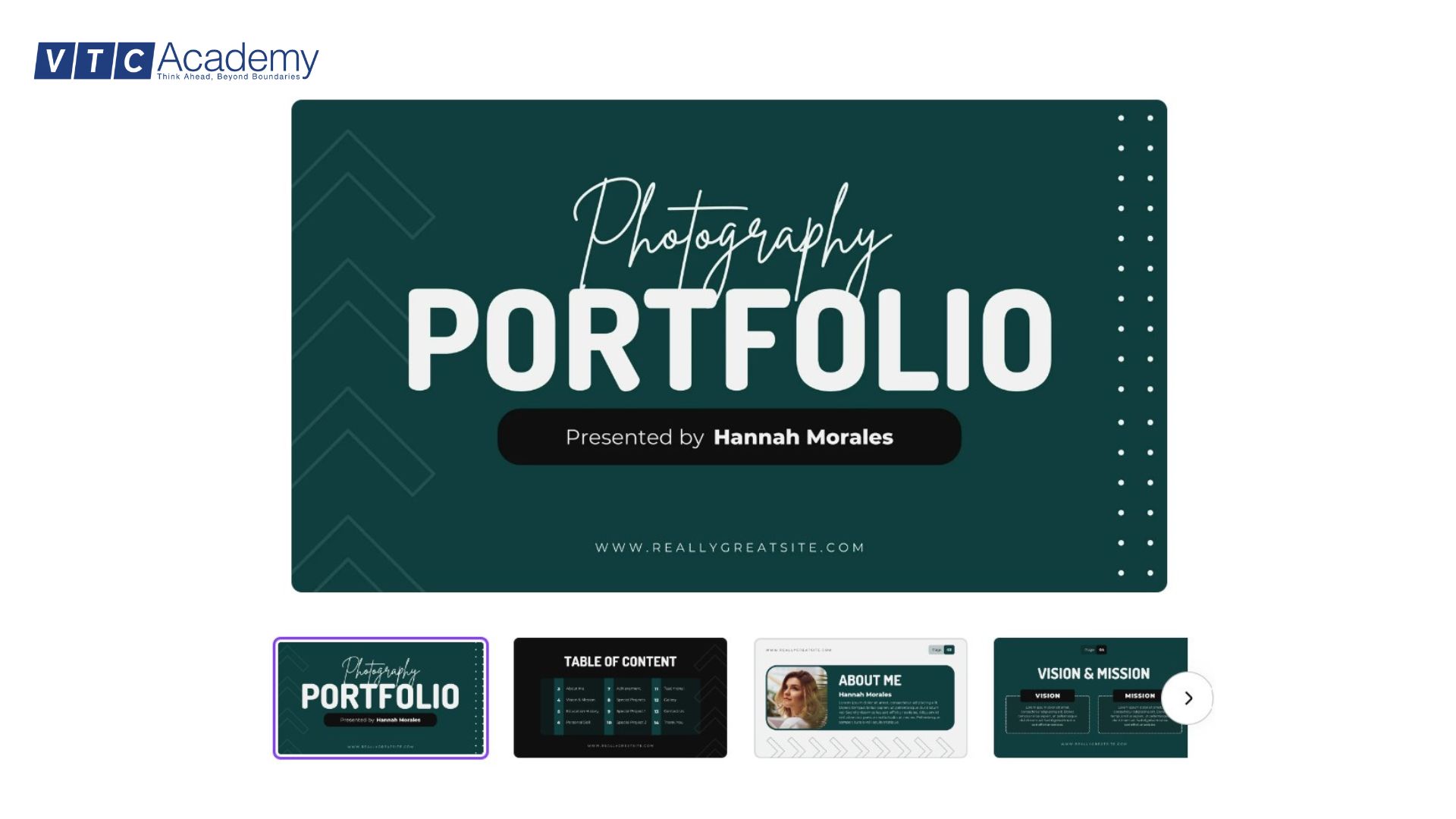 portfolio mẫu trên canva