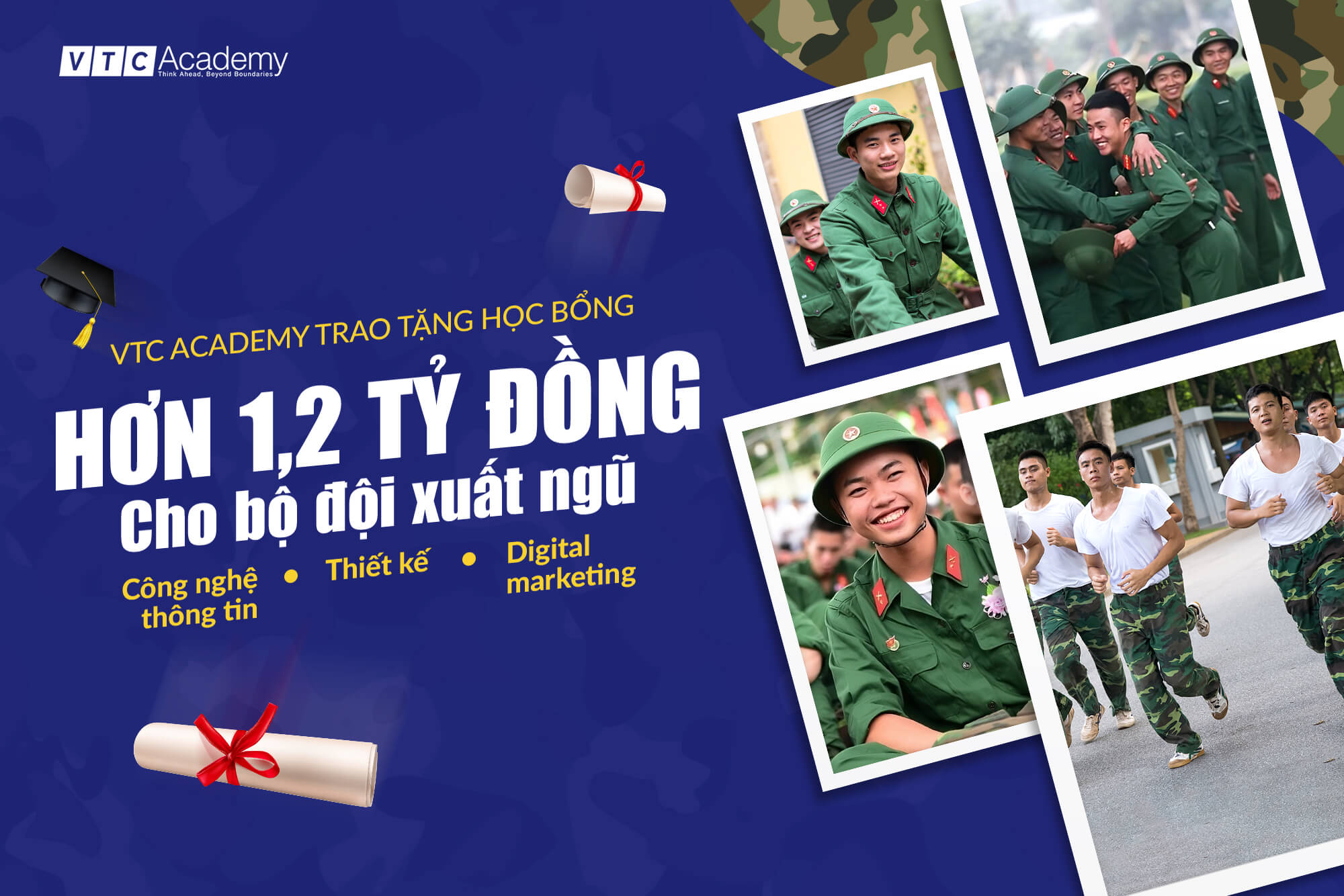 Học viện VTC Academy ra mắt chương trình học bổng 2023 cho quân nhân: Nâng tầm kỹ năng, khơi dậy đam mê công nghệ