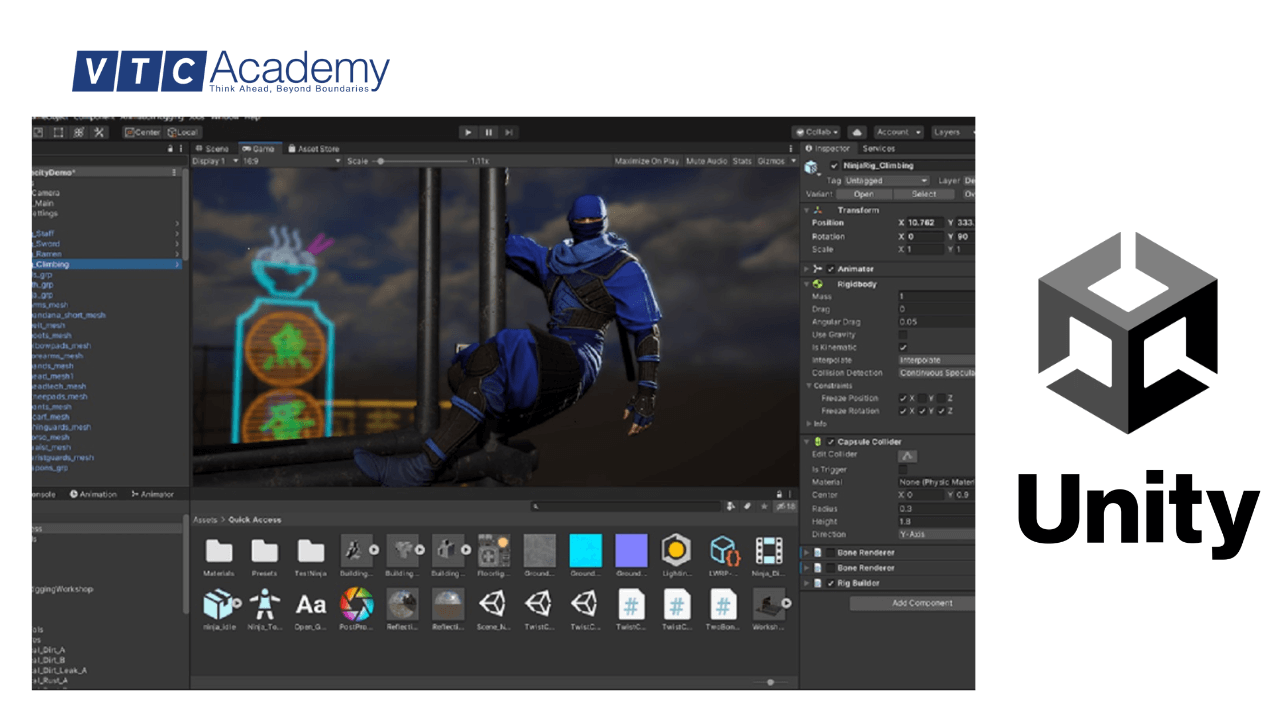 Unity - Phần mềm thiết kế nhân vật game 2D 3D