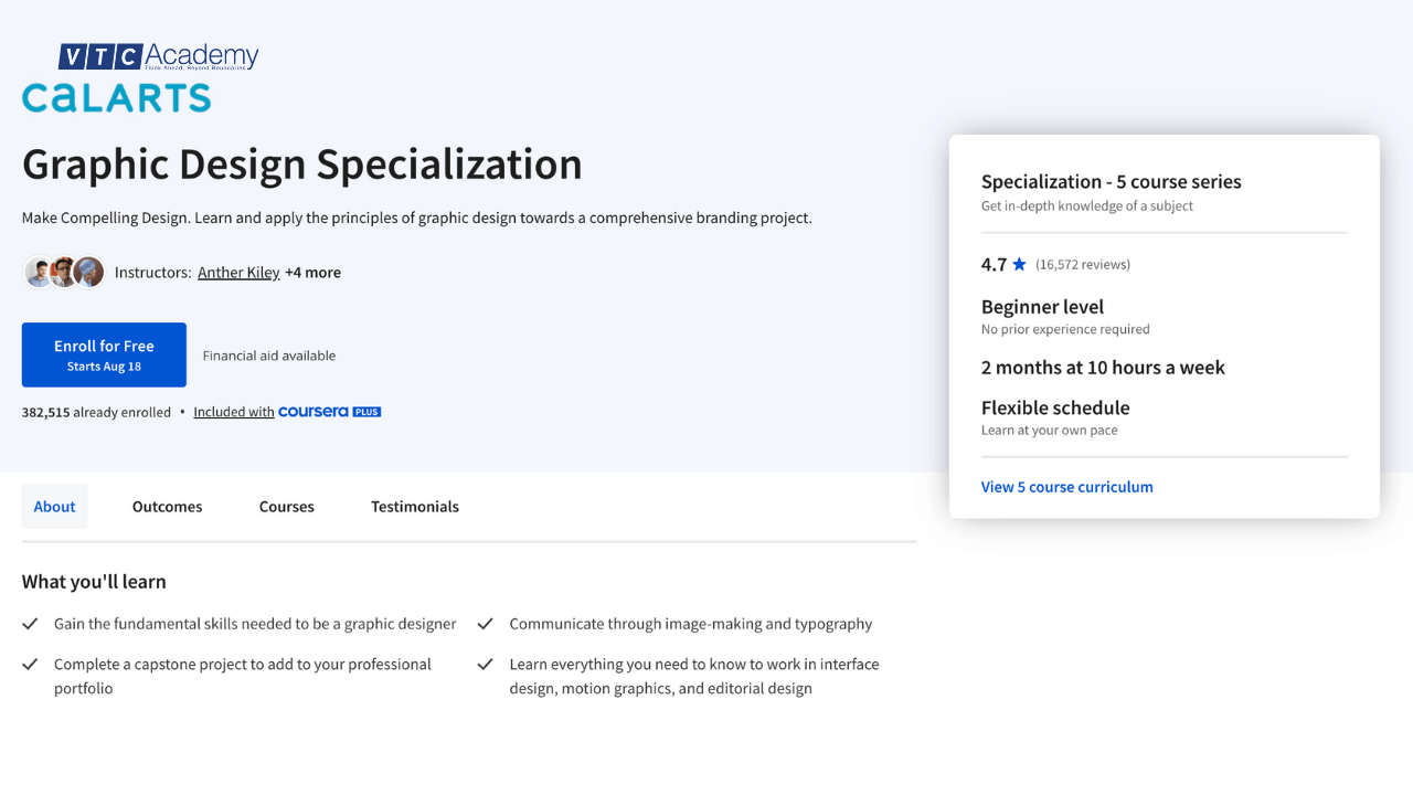 Graphic Design Specialization - khóa học thiết kế đồ họa online