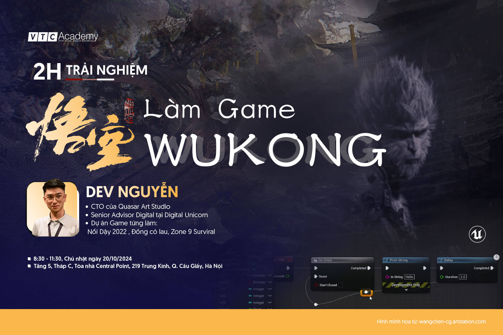 2H trải nghiệm thực hành Lập trình Game Wukong cùng chuyên gia Quasar Art Studio