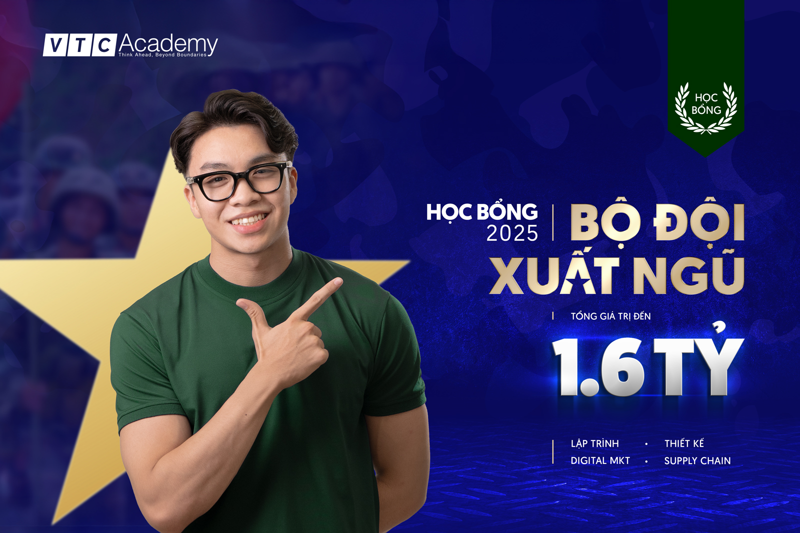 Học Bổng Bộ Đội Xuất Ngũ 2025: VTC Academy vinh dự đồng hành cùng Bộ đội xuất ngũ, xây dựng sự nghiệp vững chắc