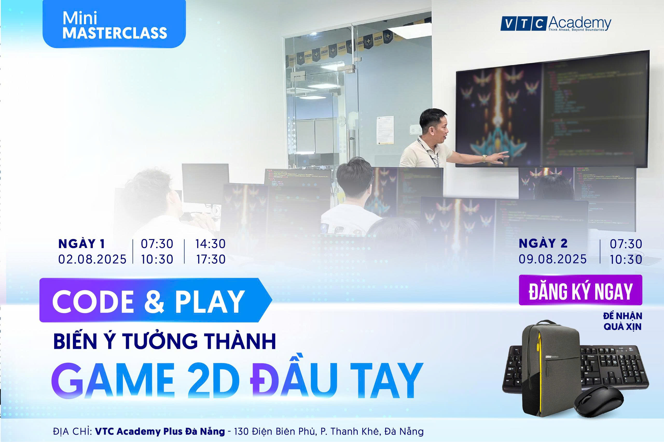 Mini Masterclass “Code & Play: Biến ý tưởng thành game 2D đầu tay”