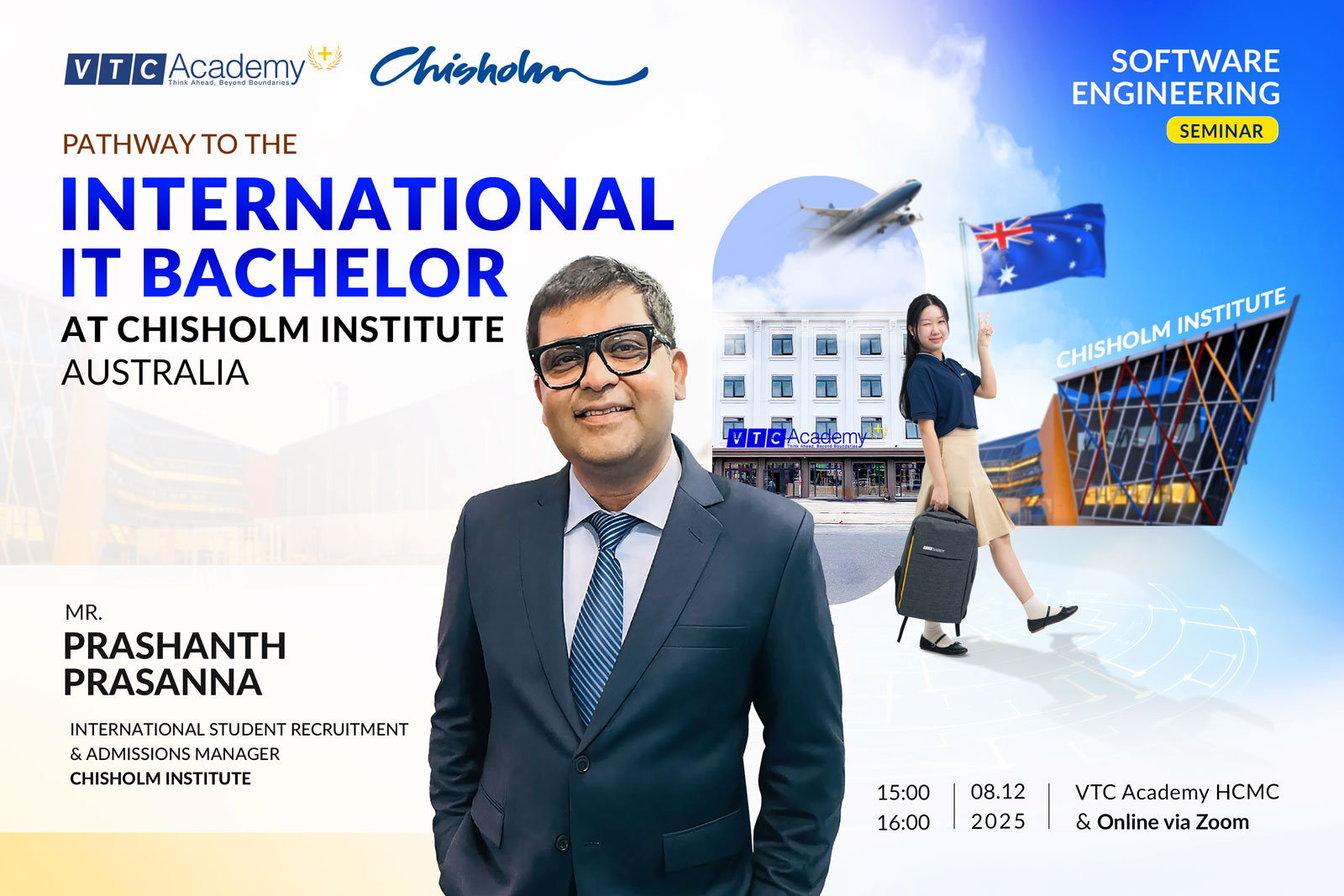 SOFTWARE ENGINEERING SEMINAR: Pathway to the International IT Bachelor at Chisholm Institute – Australia