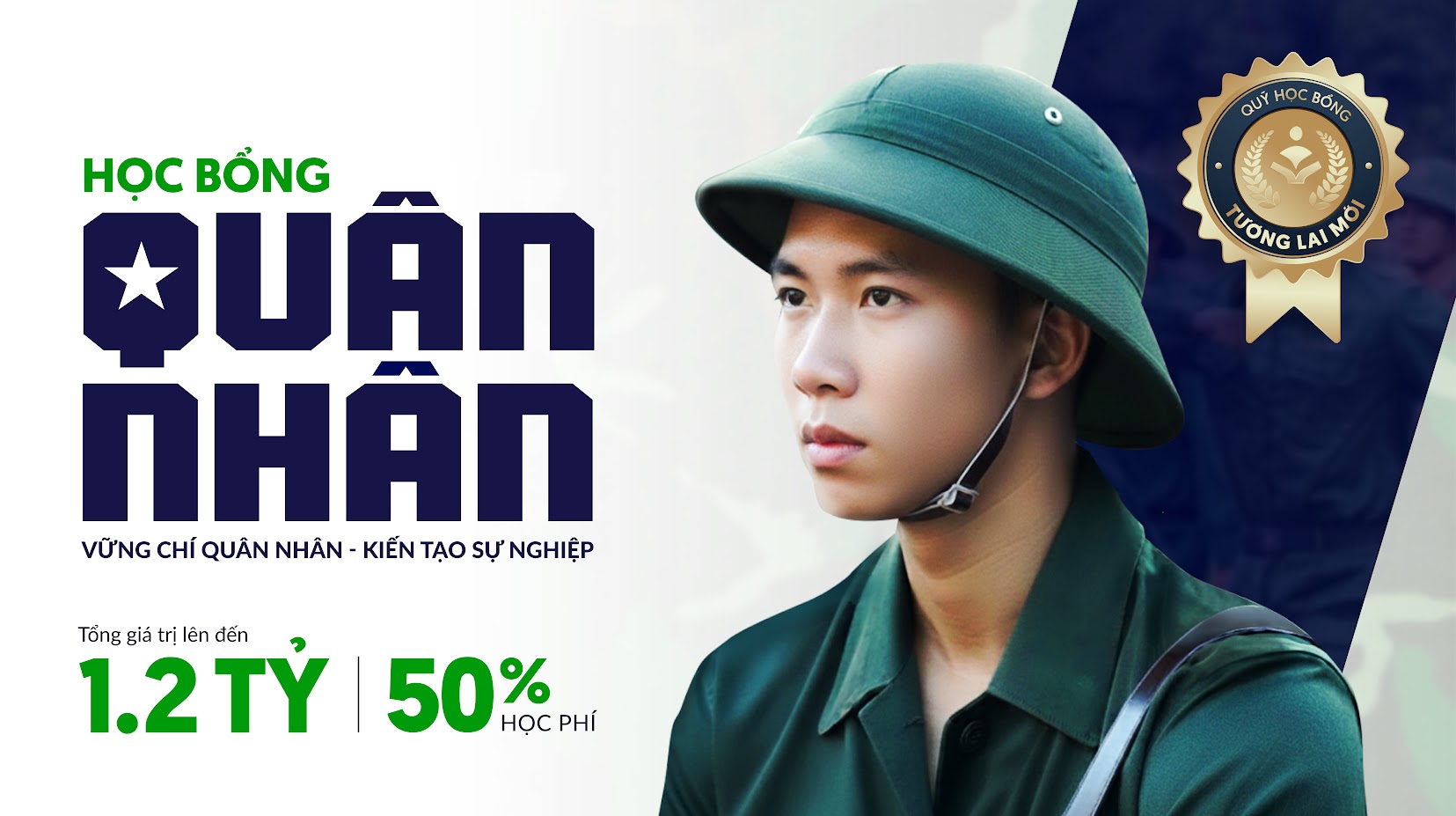 Banner: CÔNG BỐ HỌC BỔNG QUÂN NHÂN VTC ACADEMY 2026