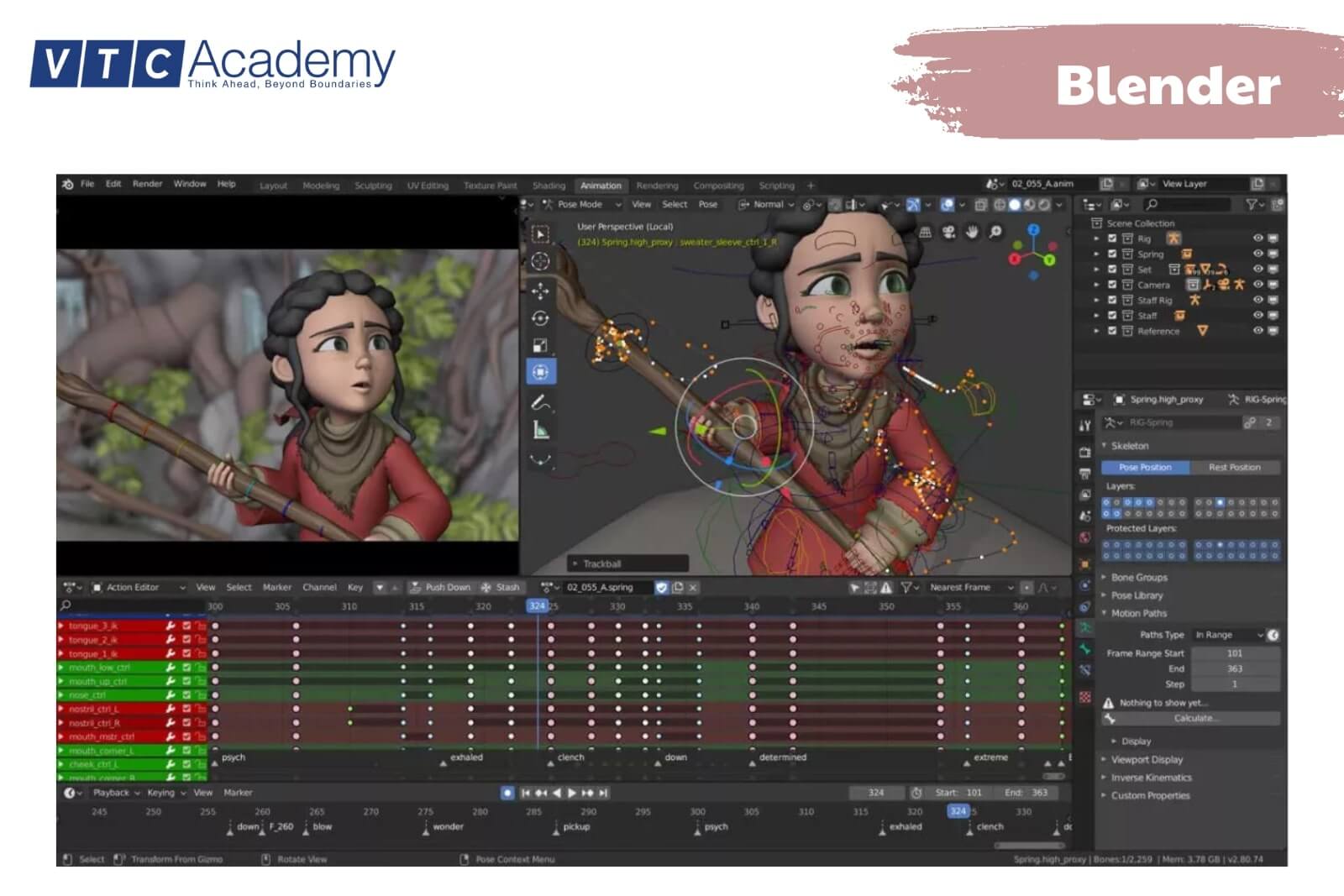 phần mềm làm animation Blender