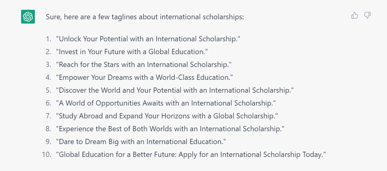chatgpt tagline