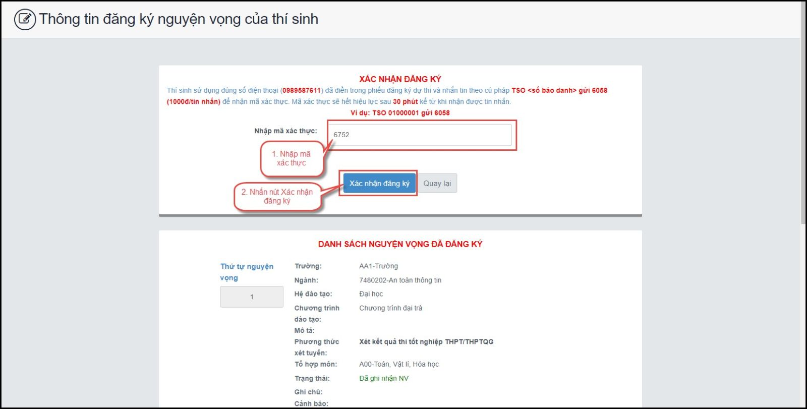 hướng dẫn đăng ký nguyện vọng thi đại học 2024