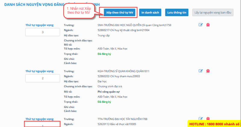 lịch thay đổi nguyện vọng 2024
