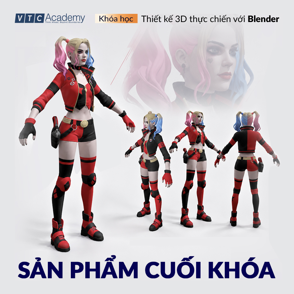 Mô hình 3D Harley Quinn